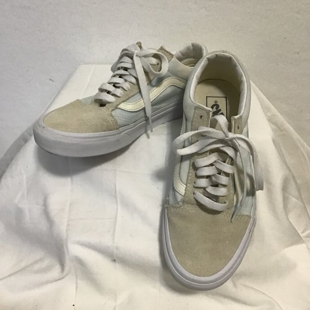Vans Off the Wall Old School Sneakers Bleach Wash and Ballad Blue Size 8